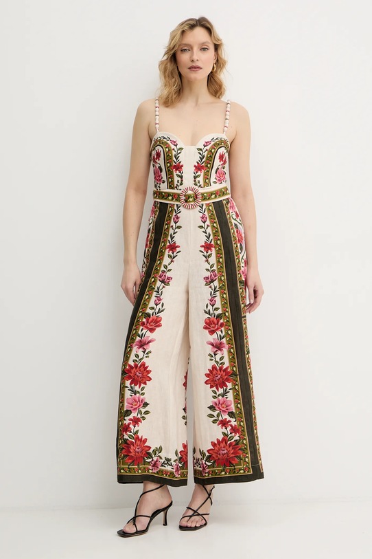 Odzież Farm Rio kombinezon lniany 344883 beżowy