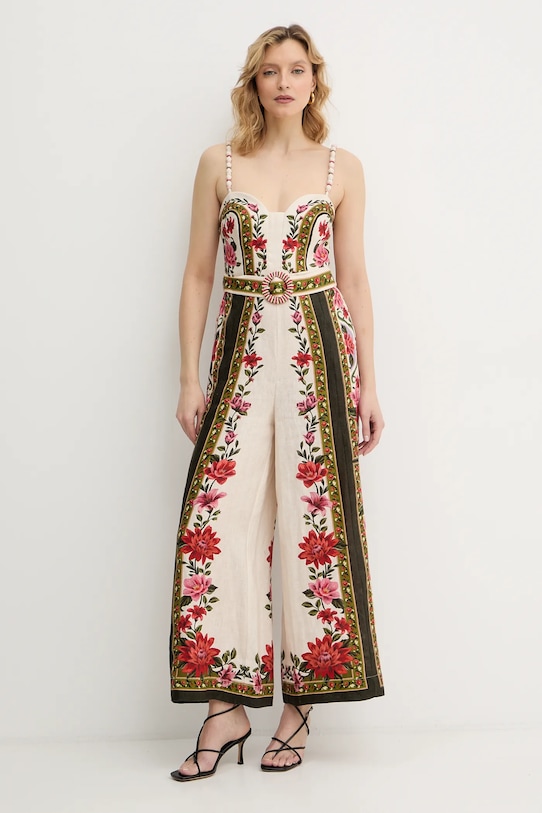 Odzież Farm Rio kombinezon lniany 344883 beżowy