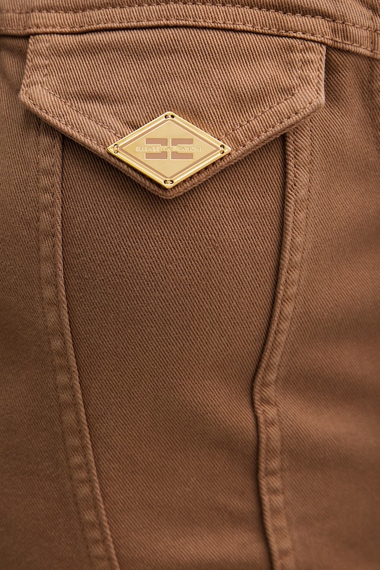 Elisabetta Franchi kombinezon damski bawełniany brązowy TJ45N61E2