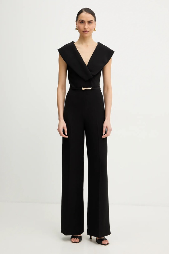 Simona Corsellini kombinezon tkanina czarny P26CPTU00701