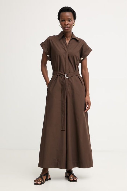 Simona Corsellini kombinezon damski bawełniany brązowy P26CPTUC0101