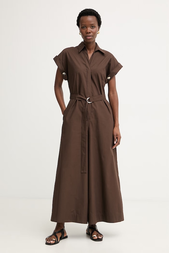 Simona Corsellini kombinezon damski bawełniany brązowy P26CPTUC0101