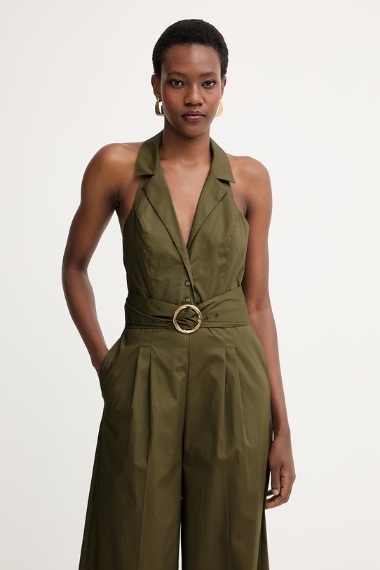 Twinset ολόσωμη φόρμα γυναικεία με βαμβάκι πράσινο 261TT2221