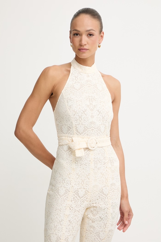 Twinset kombinezon ženski s čipkom bež 261TT2310