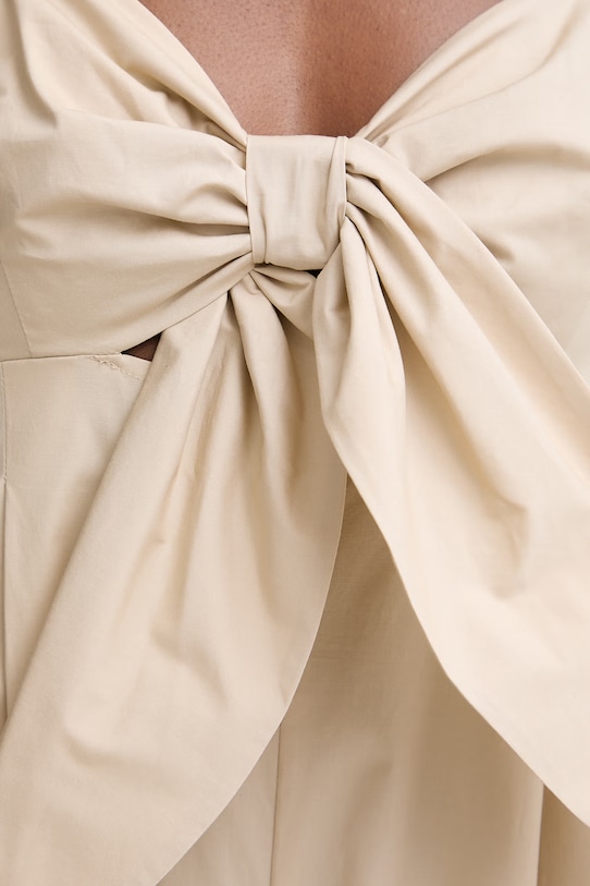 Twinset kombinezon ženski bombažni z elastanom 261AT2044 bež