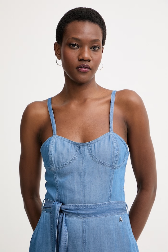 Twinset overal dámsky z lyocellu modrá 261AT2052