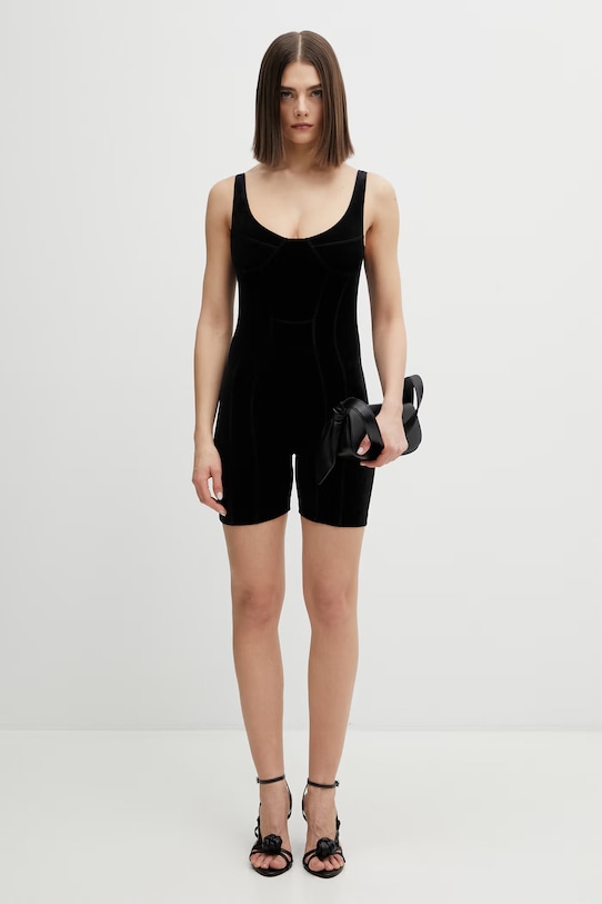 VETEMENTS kombinezon welurowy Push-up Romper WE76BD411B