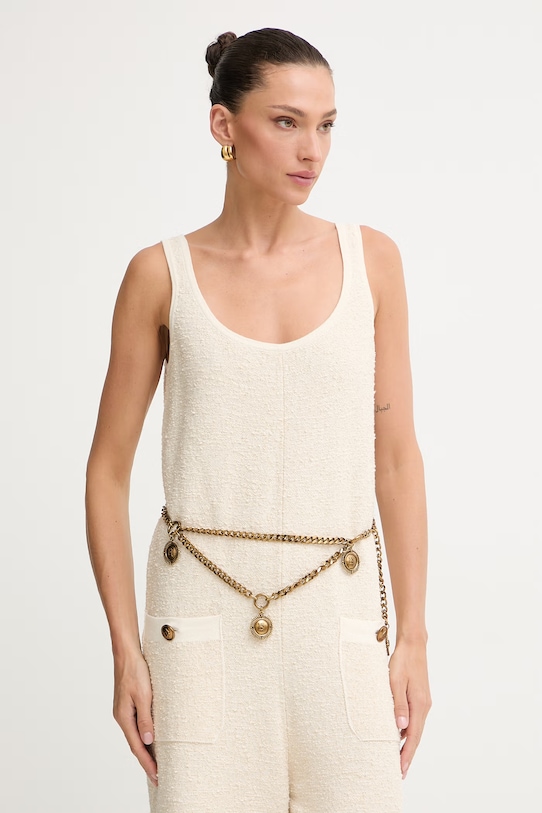 Elisabetta Franchi kombinezon damski beżowy KT70R62E2