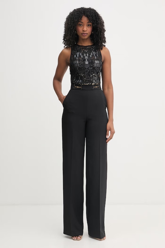 Elisabetta Franchi kombinezon garniturowy damski czarny TU06662E2