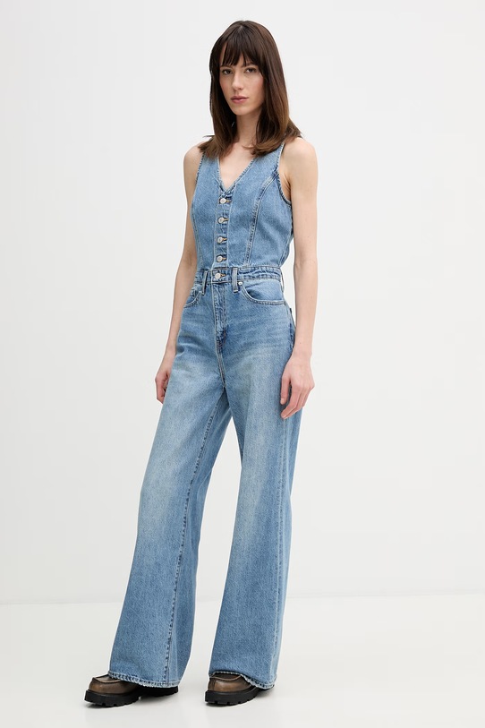 Levi's kombinezon jeansowy DNM VEST WIDELG 0002R niebieski SS26