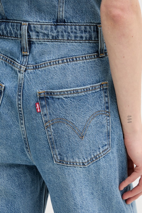 Levi's kombinezon jeansowy DNM VEST WIDELG 0002R niebieski