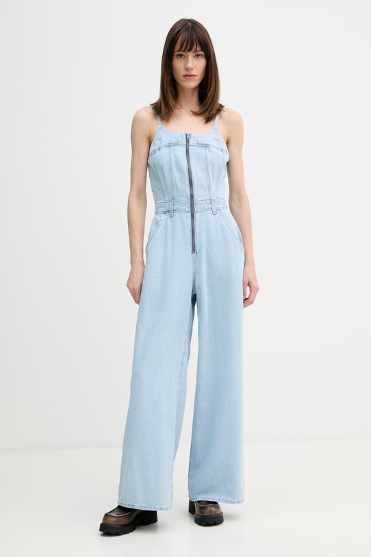 Levi's kombinezon jeansowy BUSTIER bawełna niebieski 001WC.0005