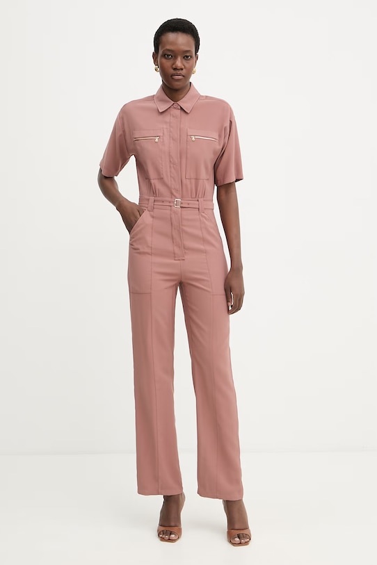 Patrizia Pepe salopetă pentru femei,cu vâscoză 2T0099.A573 roz SS26