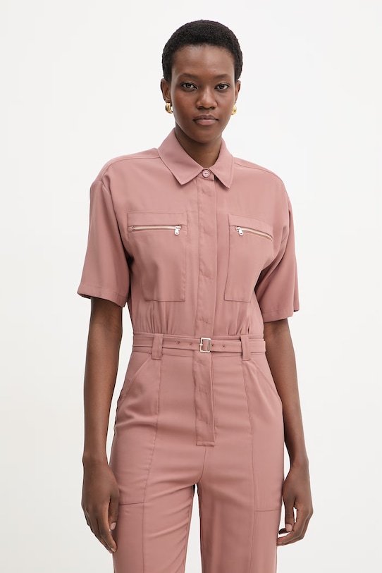 Patrizia Pepe salopetă pentru femei,cu vâscoză roz 2T0099.A573