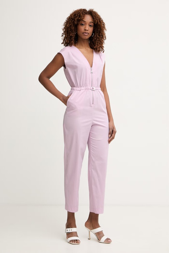 Patrizia Pepe kombinezon damski z bawełną 2T0100.A743 różowy SS26