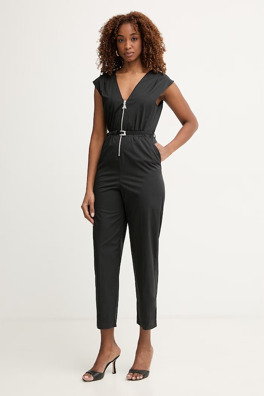 Patrizia Pepe overal dámsky bavlnený čierna 2T0100.A743