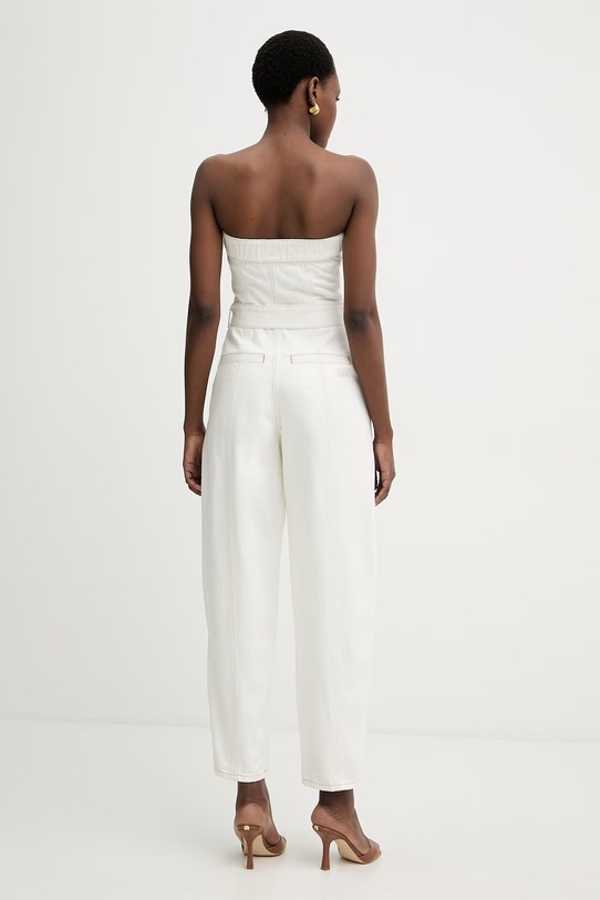 Odzież Armani Exchange kombinezon bez ramiączek damski jeansowy XW002255.AF21335 beżowy