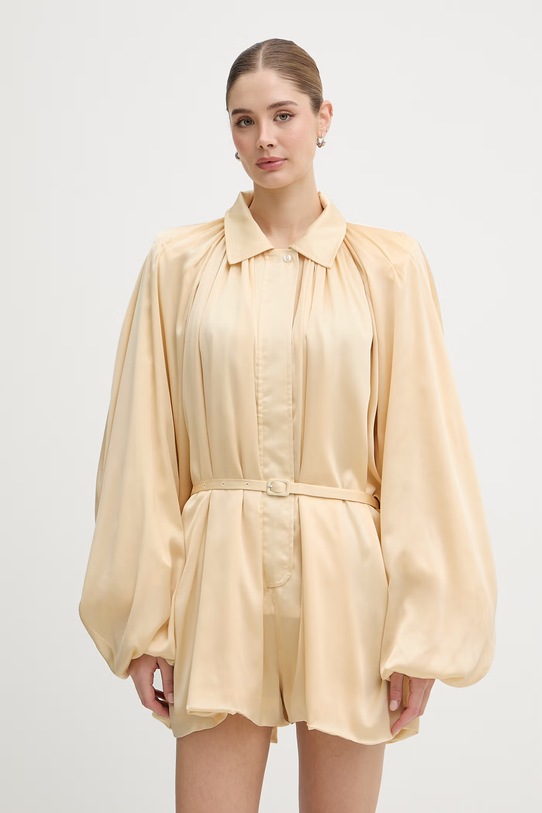 Rotate kombinezon damski z wiskozą żółty 1159491366