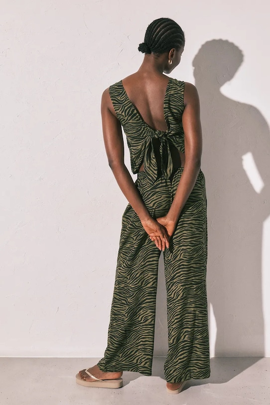 women'secret Kombinezon damski z wiskozą 5543687 zielony SS26