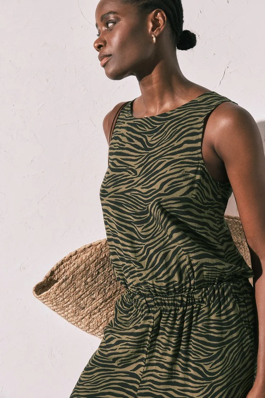 Odzież women'secret Kombinezon damski z wiskozą 5543687 zielony