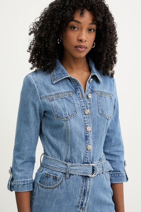 Morgan kombinezon damski jeansowy niebieski PIMA