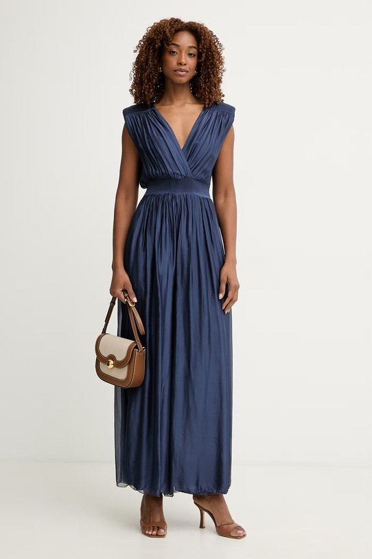 Haveone kombinezon damski z jedwabiem YFF.Q001 granatowy SS26