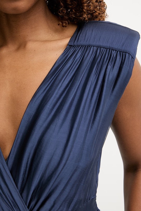 Haveone kombinezon damski z jedwabiem YFF.Q001 granatowy