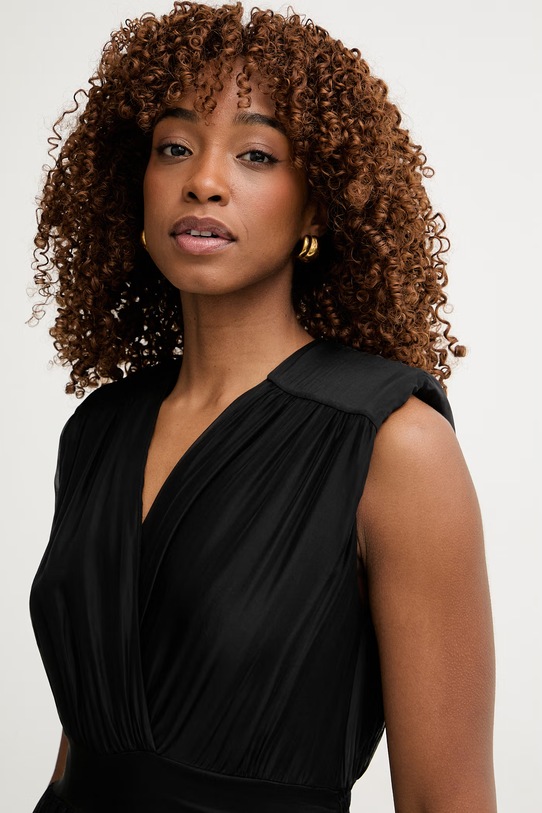 Haveone kombinezon damski z jedwabiem czarny YFF.Q001