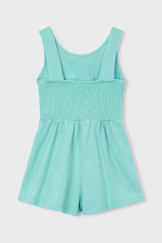 Mayoral kombinezon bawełniany dziecięcy 3889.6L.Mini.PPY2 turkusowy SS26
