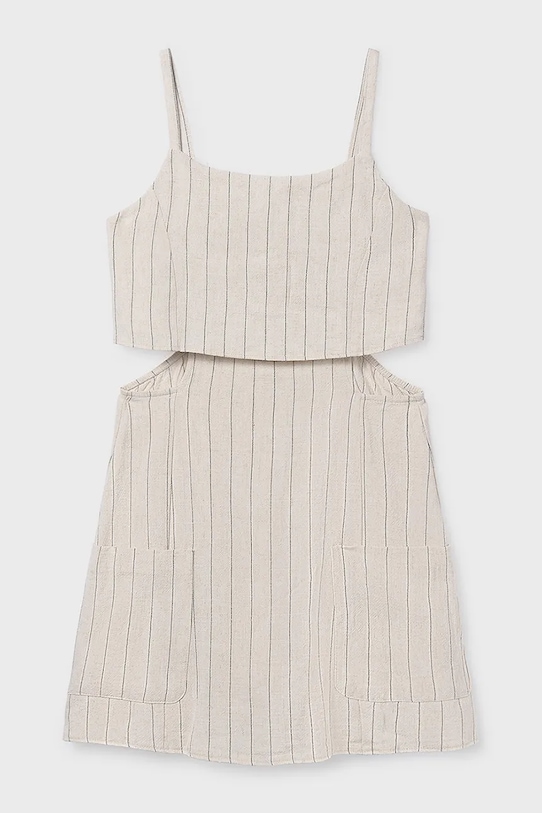 Mayoral kombinezon z domieszką lnu dziecięcy 6874.8D.Junior.PPY2 beżowy SS26