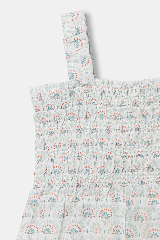 Deklice United Colors of Benetton kombinezon otroški z lanom 4QBQGT00R.P.Stagionale zelena