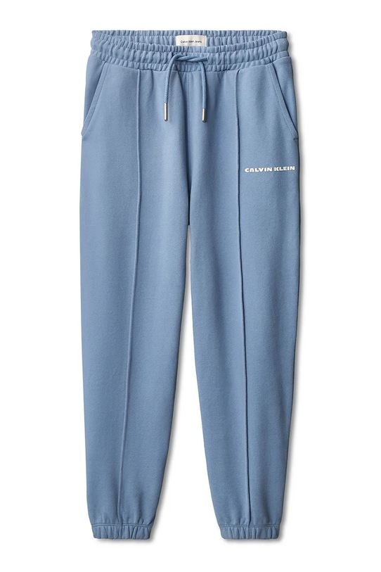 Calvin Klein Jeans spodnie dresowe bawełniane dziecięce IB0IB02605.128.176.PPY2 niebieski SS26