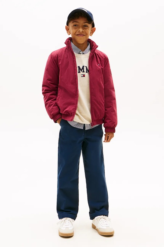 Chłopiec Tommy Hilfiger spodnie dziecięce KB0KB10048.128.176.PPY2 granatowy