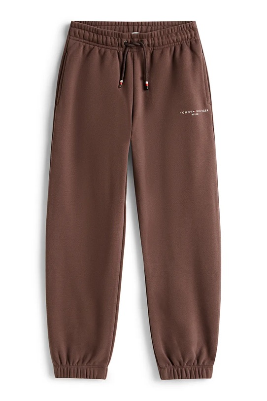 Детски спортен панталон Tommy Hilfiger KS0KS00662.116.122.PPY2 кафяв SS26