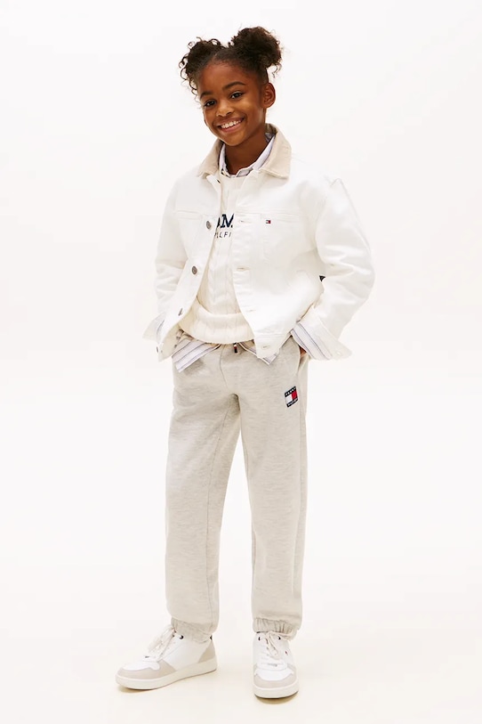 Tommy Hilfiger spodnie dresowe dziecięce szary KS0KS00715.116.122.PPY2