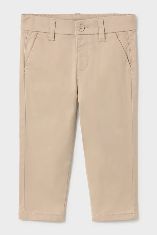 Mayoral spodnie dziecięce z elastanem beżowy 522.3A.Baby.PPY2