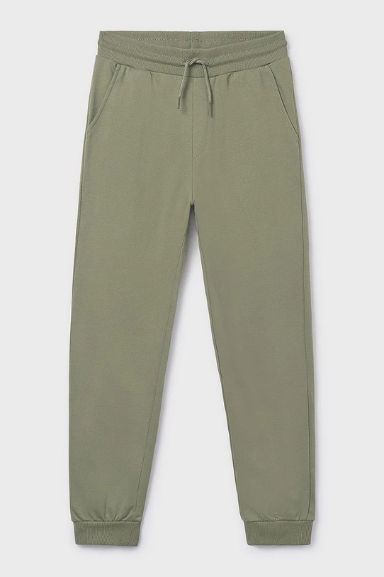 Mayoral spodnie dresowe dziecięce z elastanem zielony 744.7D.Junior.PPY2