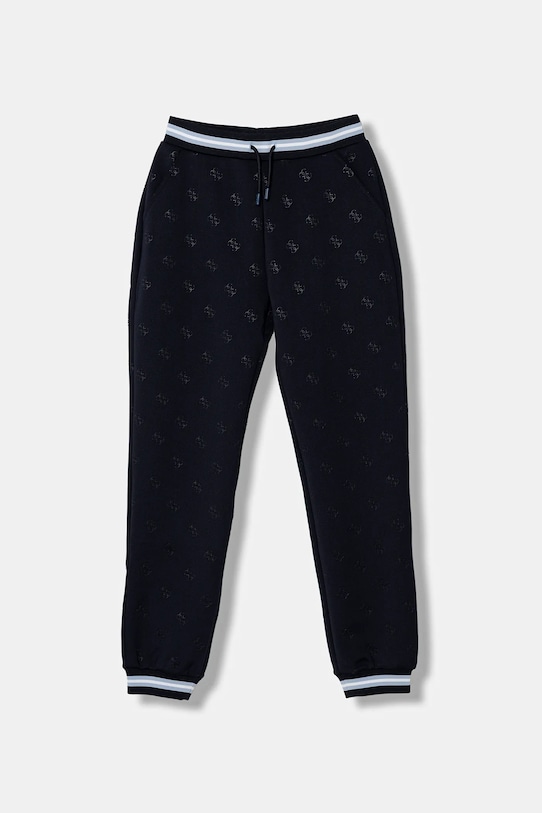 Guess spodnie dresowe dziecięce drobny wzór granatowy L6RB05.KAZQ2.PPY2
