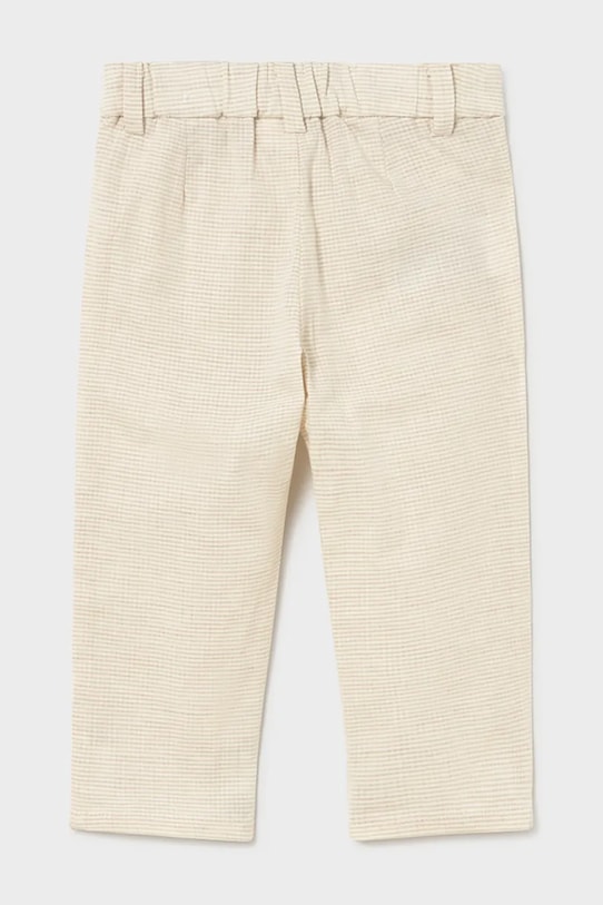 Mayoral spodnie z domieszką lnu dziecięce 1517.3B.Baby.PPY2 beżowy SS26