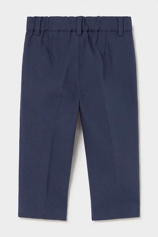 Mayoral spodnie z domieszką lnu dziecięce 1517.3B.Baby.PPY2 granatowy SS26