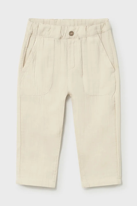 Mayoral spodnie bawełniane niemowlęce bawełna beżowy 1521.3C.Baby.PPY2