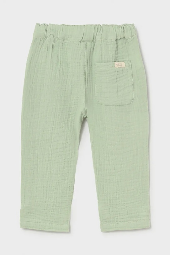 Mayoral spodnie bawełniane niemowlęce 1521.3C.Baby.PPY2 zielony SS26