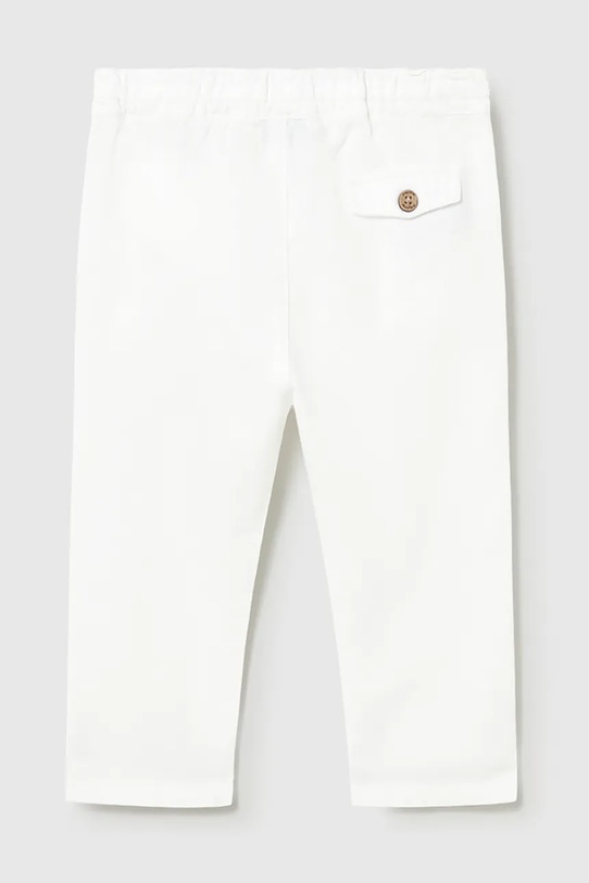 Mayoral pantaloni din amestec de in pentru bebe 1523.3C.Baby.PPY2 alb SS26