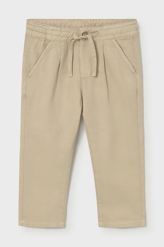 Mayoral spodnie z domieszką lnu niemowlęce 1523.3C.Baby.PPY2 beżowy SS26