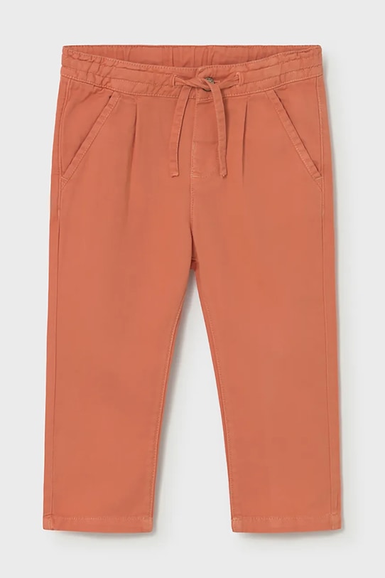 Mayoral spodnie z domieszką lnu niemowlęce tkanina pomarańczowy 1523.3C.Baby.PPY2