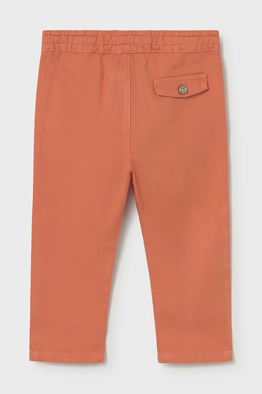 Mayoral spodnie z domieszką lnu niemowlęce 1523.3C.Baby.PPY2 pomarańczowy SS26