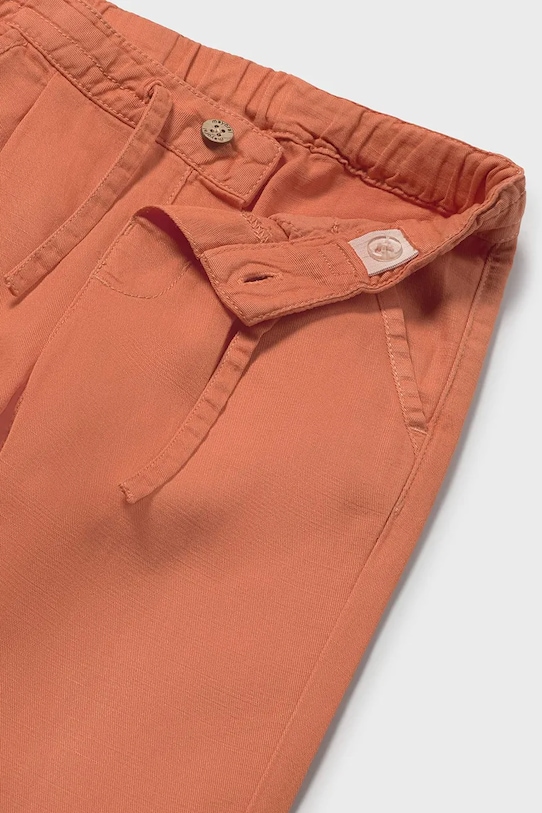 Chłopiec Mayoral spodnie z domieszką lnu niemowlęce 1523.3C.Baby.PPY2 pomarańczowy