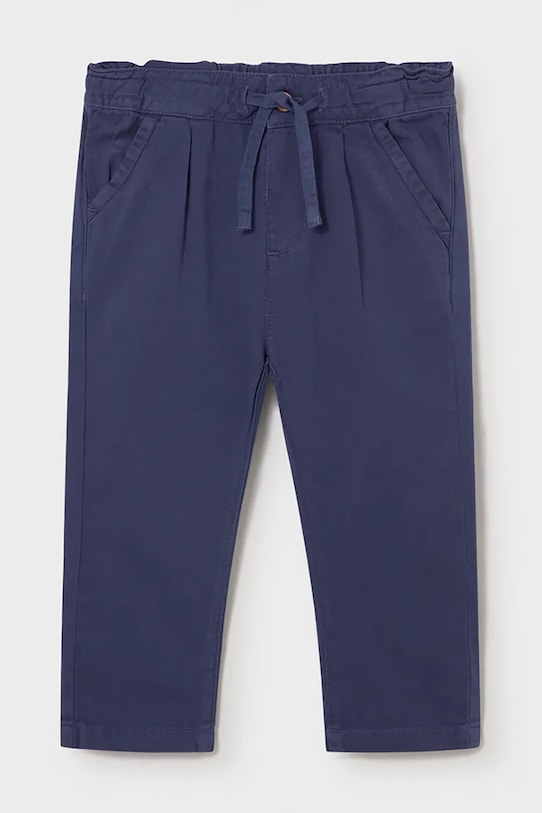 Mayoral spodnie z domieszką lnu niemowlęce tkanina granatowy 1523.3C.Baby.PPY2