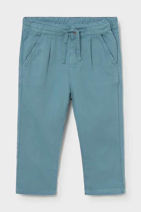 Hlače iz mešanice lanu za dojenčke Mayoral Tkanina modra 1523.3C.Baby.PPY2