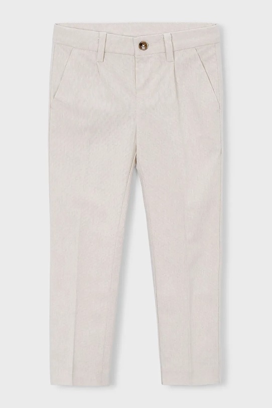 Παντελόνι με λινό μείγμα για παιδιά Mayoral 3574.5B.Mini.PPY2 μπεζ SS26